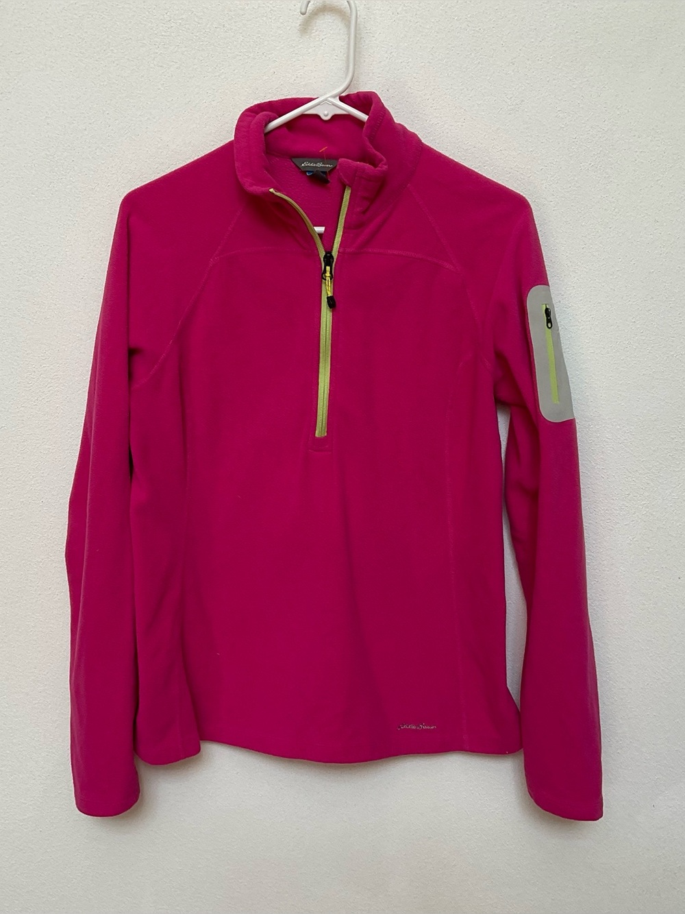 Eddie Bauer Pink Lime First Ascent Quarter Zip Jacket Size Large Camping Outdoor